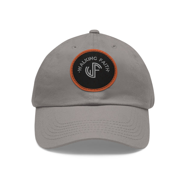 Dad Hat with Leather Patch (Round)