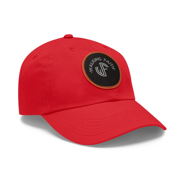 Dad Hat with Leather Patch (Round)