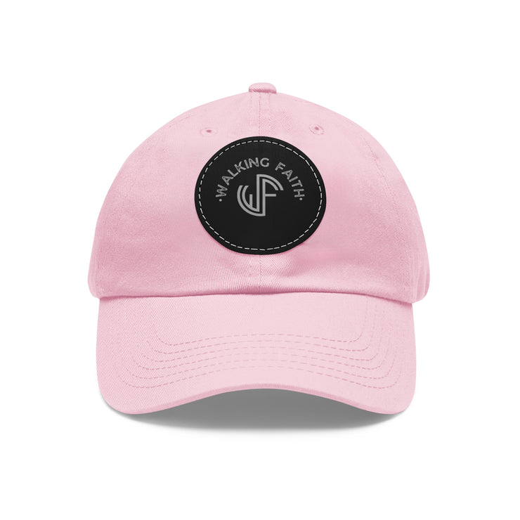 Dad Hat with Leather Patch (Round)