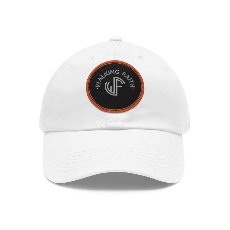 Dad Hat with Leather Patch (Round)