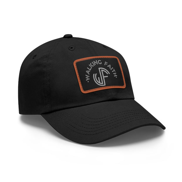 Dad Hat with Leather Patch (Rectangle)