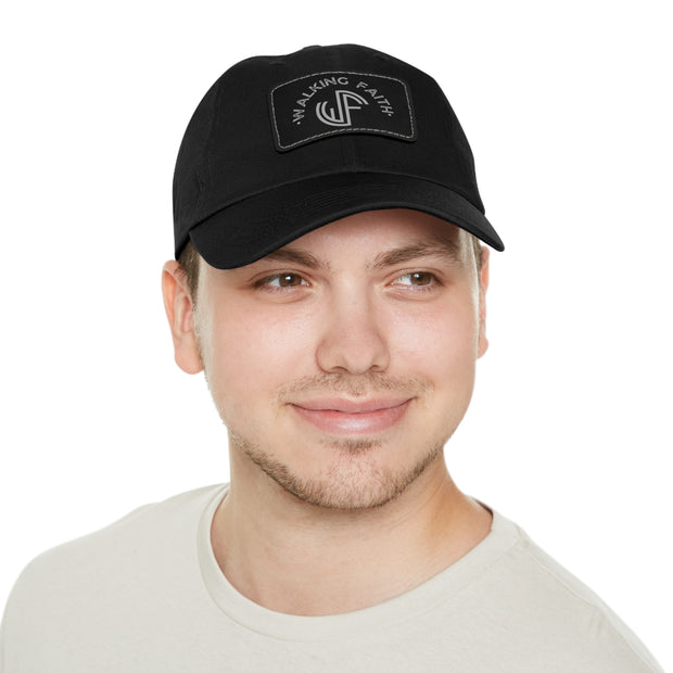 Dad Hat with Leather Patch (Rectangle)