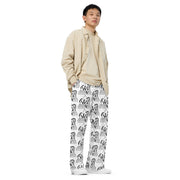 All-over print unisex wide-leg pants