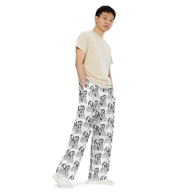 All-over print unisex wide-leg pants